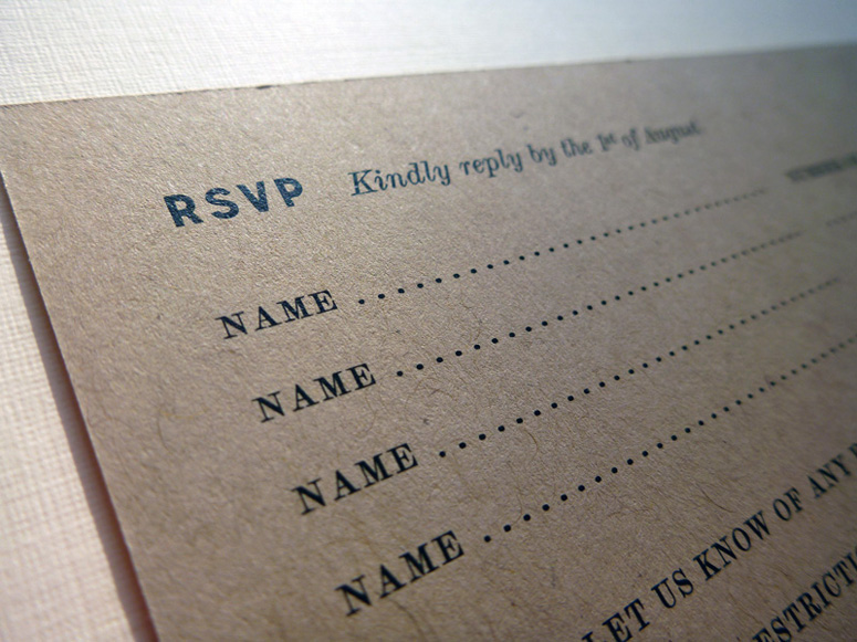 Winter-Hébert Wedding Invitation and Collateral