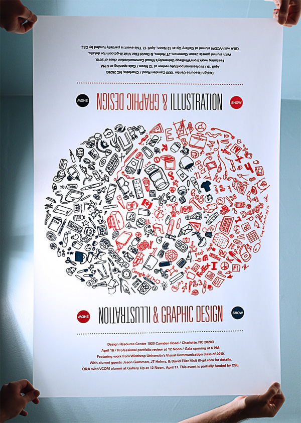 Winthrop University Illustration and Graphic Design Senior Show Poster