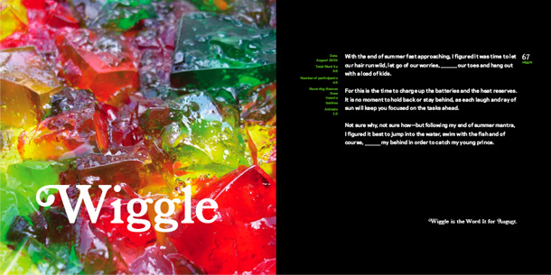 Opening spread for Wiggle